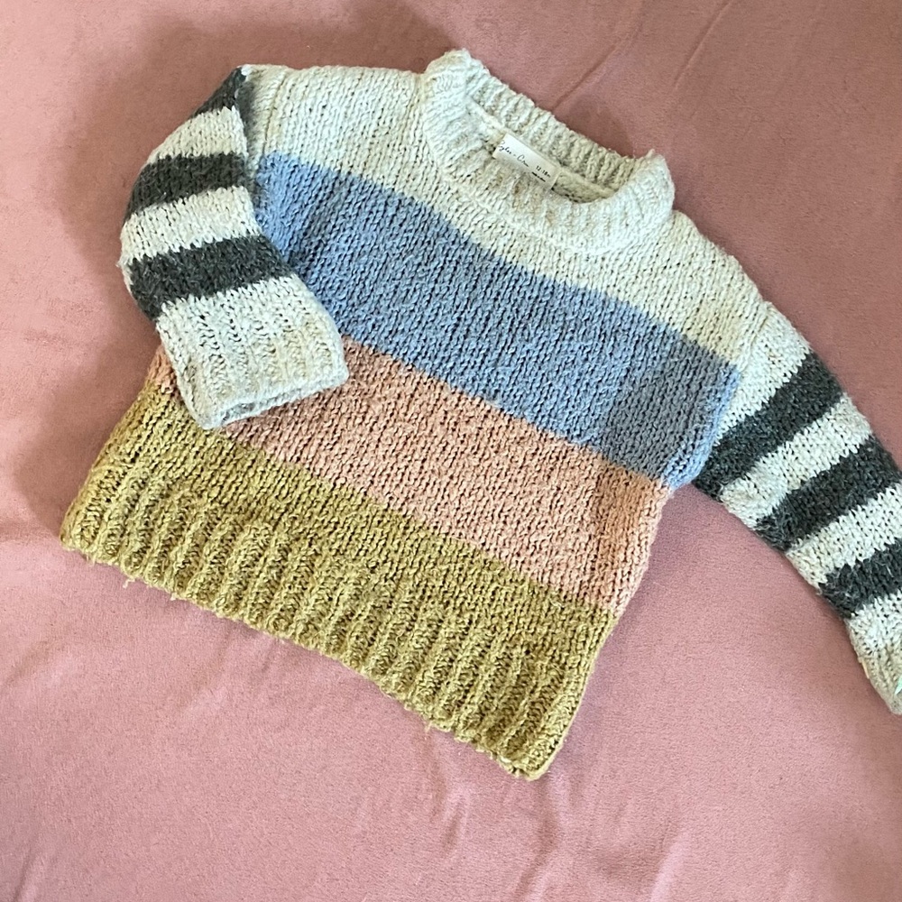 Rylee and Cru Striped Knit Sweater